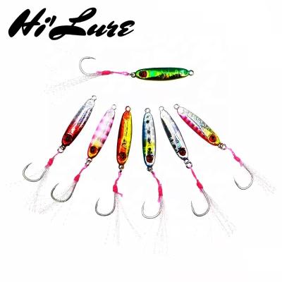 China 5.5g Metal 32mm Metal Jig Fishing Lure With Single Hook Hard Bait Spinner For Trout Chub Salmon HSJ01 Perch for sale
