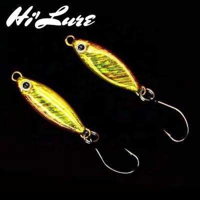 China Ice Metal 5.5g 27mm 3.3g/30mm Trout Hard Owner Japan Metal Jig Single Lure Hook PESCA Bait HSJ02 for sale