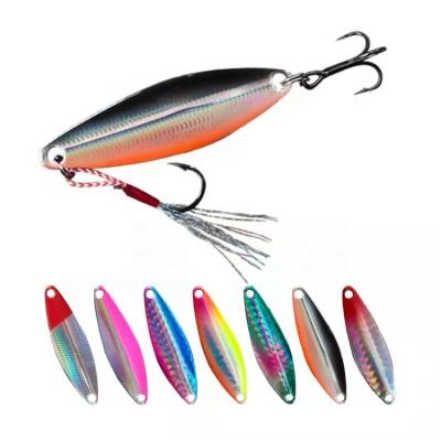 China Metal Bait 7g 11g 14g 18g 22g Administer Long Lure Bass Wobbler Bait Casting Metal Spoon Jig HHV03 for sale