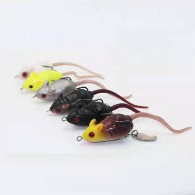 China Silcone 10.5g 55mm Fishing Lure Artificial Bait Mouse Insect Soft Floating Frog HZS02 for sale