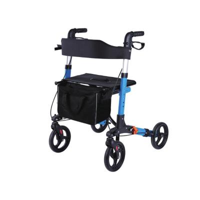 China Aluminum foil off road rollator 4 wheel rollator walker with seat for sale