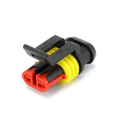 China 282080-1 Amp Connector Sheath 2 Pin Automotive Waterproof Female Cable Quick Connector Plug Terminal Joint for sale