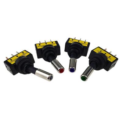 China SPST 3P Car Inverter Button ON-OFF Switch 12V 24V 220V 20A ON-OFF ASW-15D (WITH Lamp) LED for sale