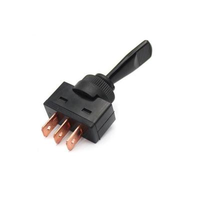 China SPST 3P Power 3P Push Button Switch Button Rocker Arm Switch Waterproof Car Modified Arm Switch for sale