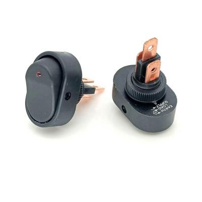 China SPST 3P Retrofit Switch Cat Eye Automotive Switch ON-OFF LED 20A 12VDC SPST 3P (WITH Lamp) ASW-20D ON-OFF for sale