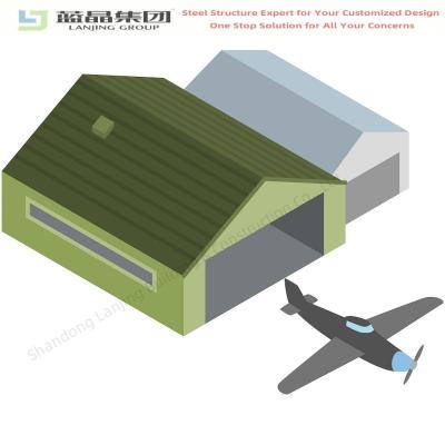 China Environmental Protection Prefabricated Hangar Green Easy Build Steel Structure Building for sale