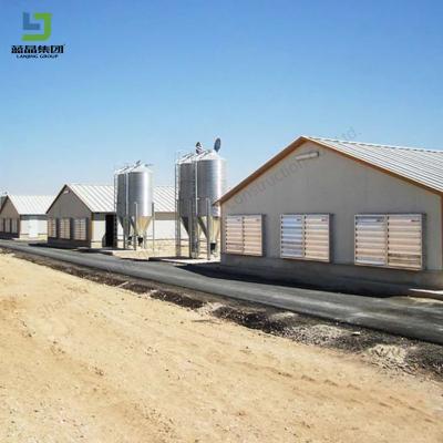 China Prefabricated Steel Structure Chicken Coop Hen House Low Cost Prefab Poultry House Large Chicken Barn for sale