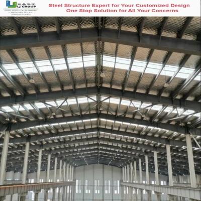 China Warmgewalztes Stahl Q355b Q235b Leichtgewicht Vorkonstruktion Fertigung Stahlkonstruktion Rahmenbau für Lagerung und Logistik zu verkaufen
