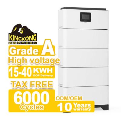 Cina Connessione alla rete ibrida Invertitore ampiamente abbinato LFP Batteria ad alta tensione modulare impilata Sistema di accumulo di energia domestica 15-40 in vendita