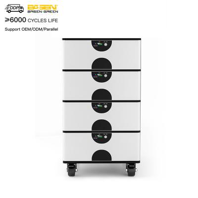Cina Long Cycle Life 51.2V 100ah Lifepo4 Batteria per sistema di stoccaggio di energia impilabile OEM in vendita