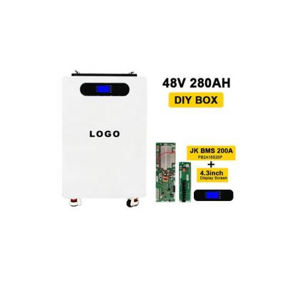 Cina Batteria verticale da 280Ah Scatola batteria fai da te con ruote e custodia stand up in metallo bianco in vendita