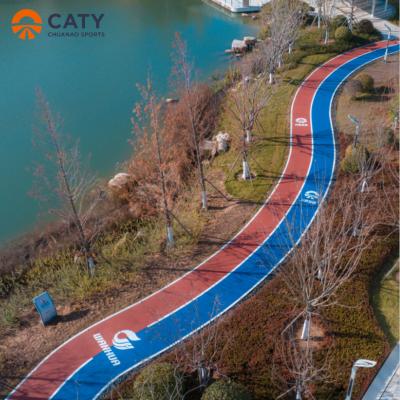 China Quick Installation Prefabricated Rubber Jogging Track Material Jogging Colored Rubber Granules for sale