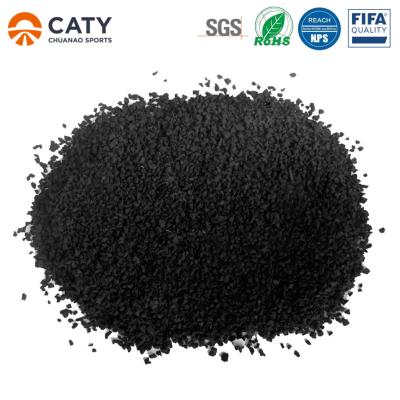 China Free-Worry Certification Black Tyre SBR Rubber Granules for Football Field Grass Infill for sale