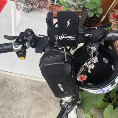 China 2022 High Quality Aluminum Motorcycle 360 Handlebar Morfayer Brand Mobile Phone Holder Adjustable Rechargeable Bracket for sale