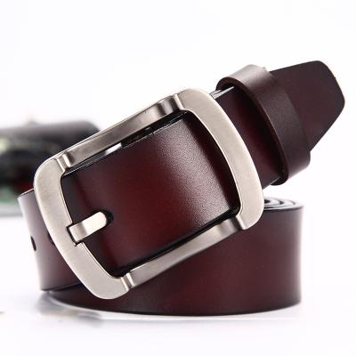 China 100% Eco-Friendly Men Belt Leather Belt Pin Buckle Fancy Fashion Luxury Vintage Jeans Male High Quality Designer for sale