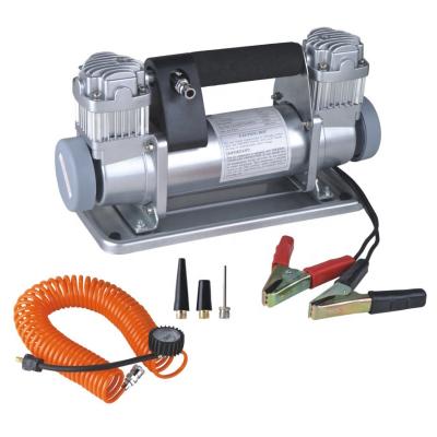 China High Quality Hot Selling Mini Hand Pump Air Compressors Portable Car Double Cylinder Inflator for sale