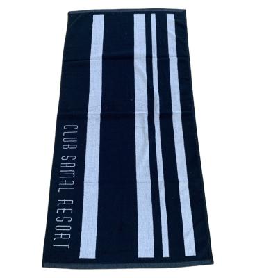 China Luxury Premium yarn-dyed jacquard bath towels 100% cotton personalized logo for sale