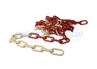 Chine Chaîne en plastique rouge et blanche, maillon de chaîne en plastique de barrière de PE du HDPE pp à vendre