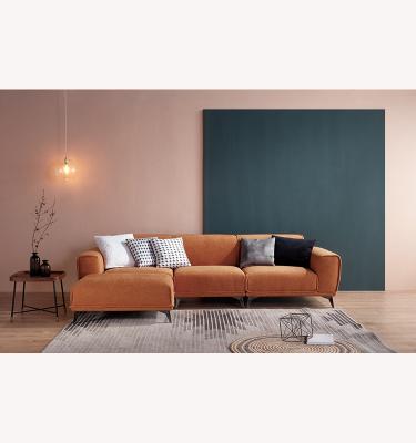 China Modern Sectional Sofa With New Fashionable Leisure Canvas Home Fabric Living Room Furniture for sale