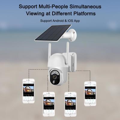 China Cámara al aire libre solar rotatoria 4G Simcard PTZ CCTV de la cámara 4MP de 360 grados en venta