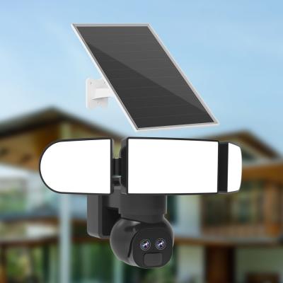 Chine caméras solaires de tringlerie de 30m IR doubles avec construit dans le lumen de l'alarme 1500 de la sirène 90db à vendre