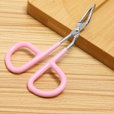 China Mini Eyelash Lash Eyebrow Nail Scissors Beauty Makeup Pink Right Handed Nail Scissors for sale