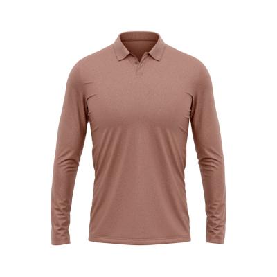 China Wholesale 45% Cotton Long Sleeve Anti-Wrinkle T-shirt Cotton Long Sleeve Comfortable And Durable Men Polo Shirt for sale
