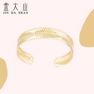 China New Jewelry TRENDY Hot Leaf Shape With Hollow 18k Gold Plated Bracelets for sale