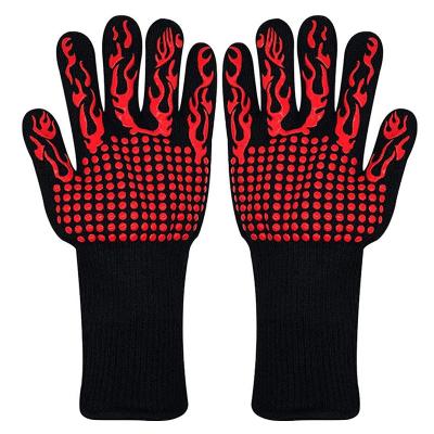 China Durable Custom Heat Resistant Double Oven Mitt Silicone Oven Mitt Mitts for sale