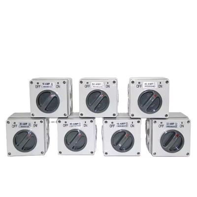 China Changeover Isolator Switch IP66 AU Standard 56SW332 3Pole 500V AC 32Amp Square Manual Weatherproof Waterproof Industrial Low Voltage Changeover Switch for sale