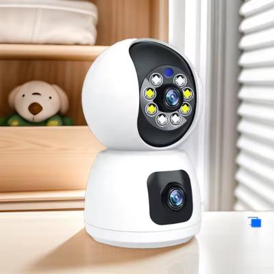 China Remote Manipulation Tuya Smart WiFi Camera Binocular Indoor PTZ Night Vision and Cloud Storage Surveillance Camera Wifi Smart Indoor IP Camera for sale