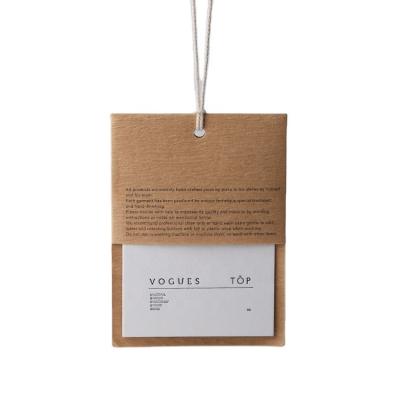 China Wholesale custom sustainable label design environmental protection folding label, label paper with clothing instructions for sale