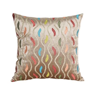 China Wholesale Home Sofa Decorative Cushion Covers Anti Dust Mite Cushions Brod Embroidered Velvet Throw Pillow Case for sale