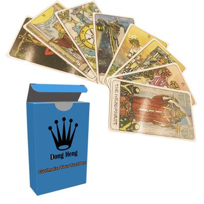 China Paper or PVC Hot Sale Factory Customize Printing Tarot Cards With Guidebook Matte Laminated Tuck Box for sale