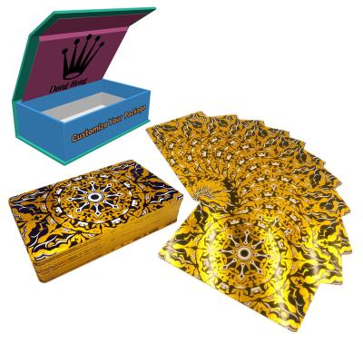 China Paper or PVC Custom Printing Golden Foil StampTarot Oracle Cards Positive Affirmation Deck Paper Tarot Cards With Magnetic Box for sale
