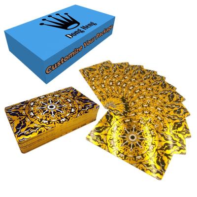 China Paper or PVC Custom Printing Golden Foil StampTarot Oracle Cards Positive Affirmation Deck Paper Tarot Cards With Lid And Bottom Box for sale