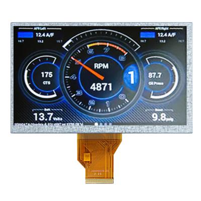 China 7 inch TFT LCD-scherm met 800*480 resolutie en 250 nits Helderheid Te koop