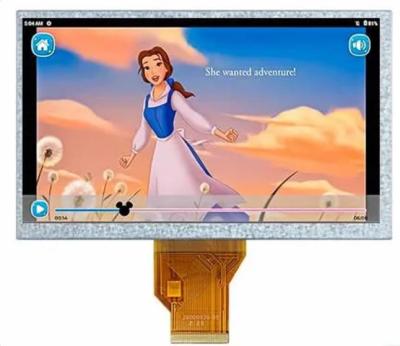 China 7 inch RGB LCD-scherm met 450 nits Helderheid en 800*480 resolutie Te koop