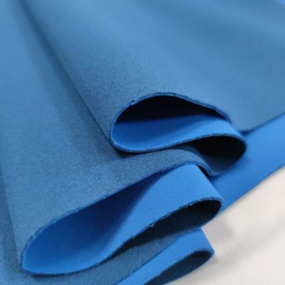 China Anti Pill High Quality Polyester Spandex Air Layer Stretch Knit Fabric for garments Plain dyed Color Customizable for sale