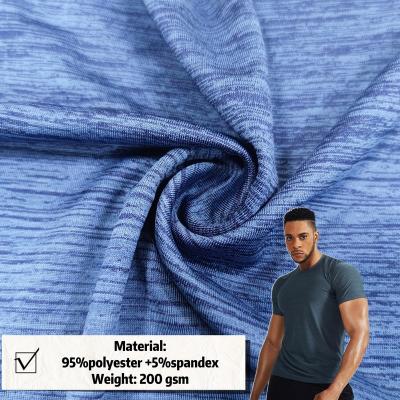 China Stretch High quality Soft and breathable Gradient Stretch Cationic Jersey Fabric for Sportswear for sale