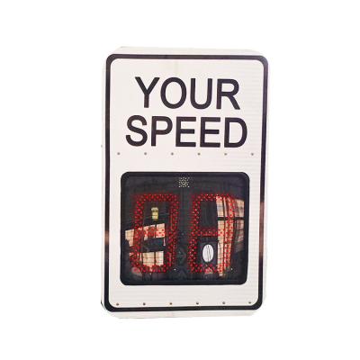 China Light Yellow Car Sign Light Reflective+ LED Iron Detector Measurementr Driving Safety Inspection System Solar Speed Warning White Radar for sale