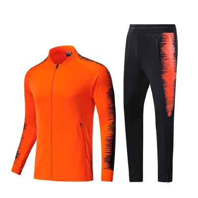 China Best Selling Custom Adult Kids Sweat-Wicking Long Sleeve Soccer Suit Autumn/Winter Jacket Match Sports Coat Appearance Training Set Clothes for sale