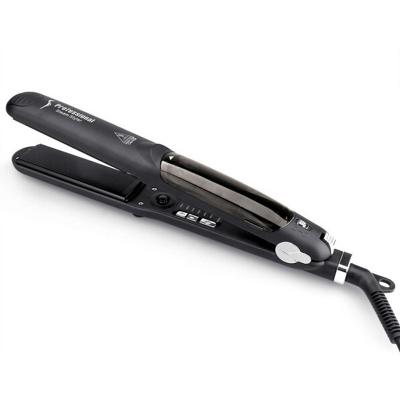 China Home Hotel Use Professional Six Speed Temperature Adjustment 450 Degree Fast Heating Ceramic Black Flat Iron Hair Straightener for sale