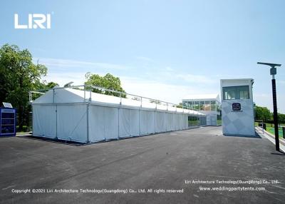 中国 NFPA取付けること容易な白いポリ塩化ビニールのガラス壁が付いている防水屋外党テント 販売のため