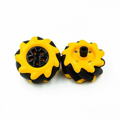 China Vehicles & Universal Wheel 80mm Yellow Remote Control Wheel Toys 48mm 60mm Mecanum Omnidirectional Wheel for sale
