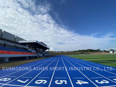 China Superficie de pista de carreras de goma de poliuretano completa personalizable para instalaciones al aire libre Bajo mantenimiento Pista sintética de PU completa para instalaciones deportivas en venta