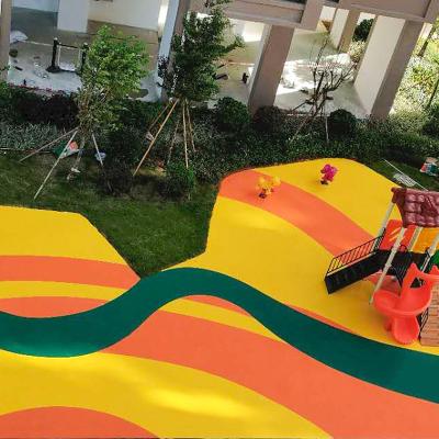China Colorido piso de caucho de pista EPDM fácil de instalar excelente resistencia al deslizamiento de la abrasión en venta
