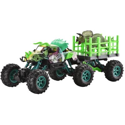China 2021 New Dinosaur Remote Control Car High Speed Drift Racing Trailer Dinosaur Toy Radio Car 57*21.5*24 for sale