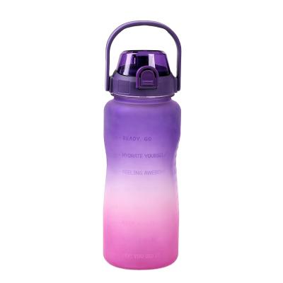 China Large 64oz water bottle viable with time motivation marker for fitness gym and plastic water bottles for sale