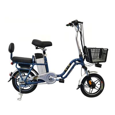 China Waterproof Comfortable Electric E-Bike Single Speed Suspension Seat Bike Aluminum Alloy Motor Sealed Electric Bicycles for sale